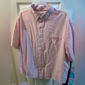 Croft & Barrow Easy Care Pink Button-Up